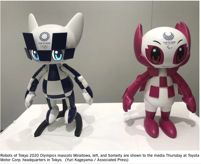 The mascot robots Tokyo Olympics