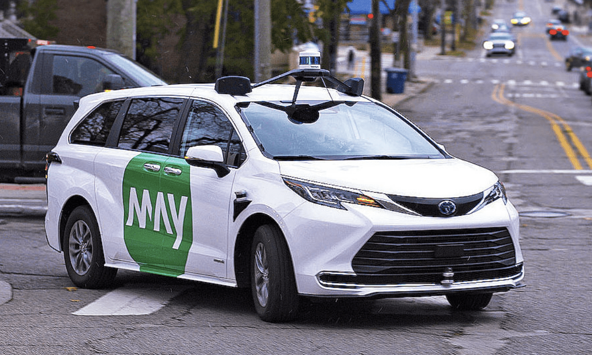 Image credit: Automotive News. May Mobility Self-Driving Cars KellyOnTech