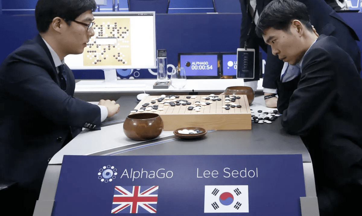 Image credit: The Guardian. AlphaGo vs. Lee Sedol KellyOnTech
