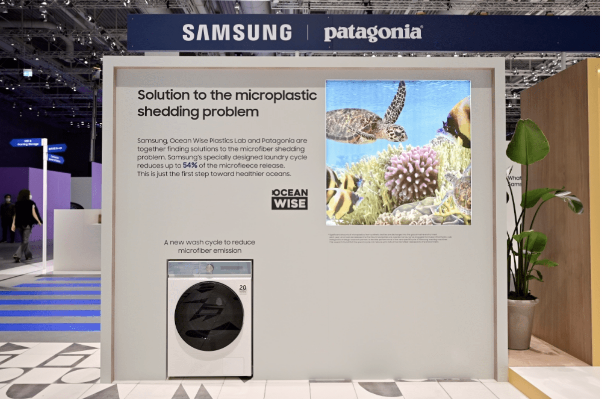 Image credit: Samsung. Samsung's washing machine reduces microplastic emissions KellyOnTech