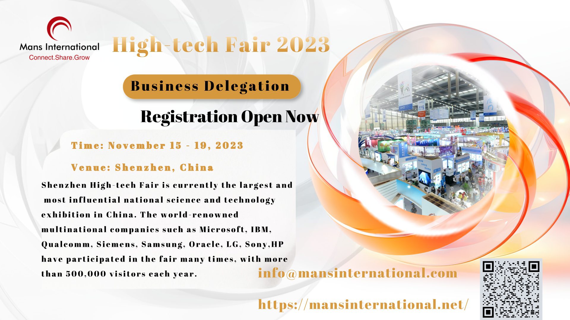 Join Mans International Business Delegation and Explore Opportunities at High-tech Fair 2023