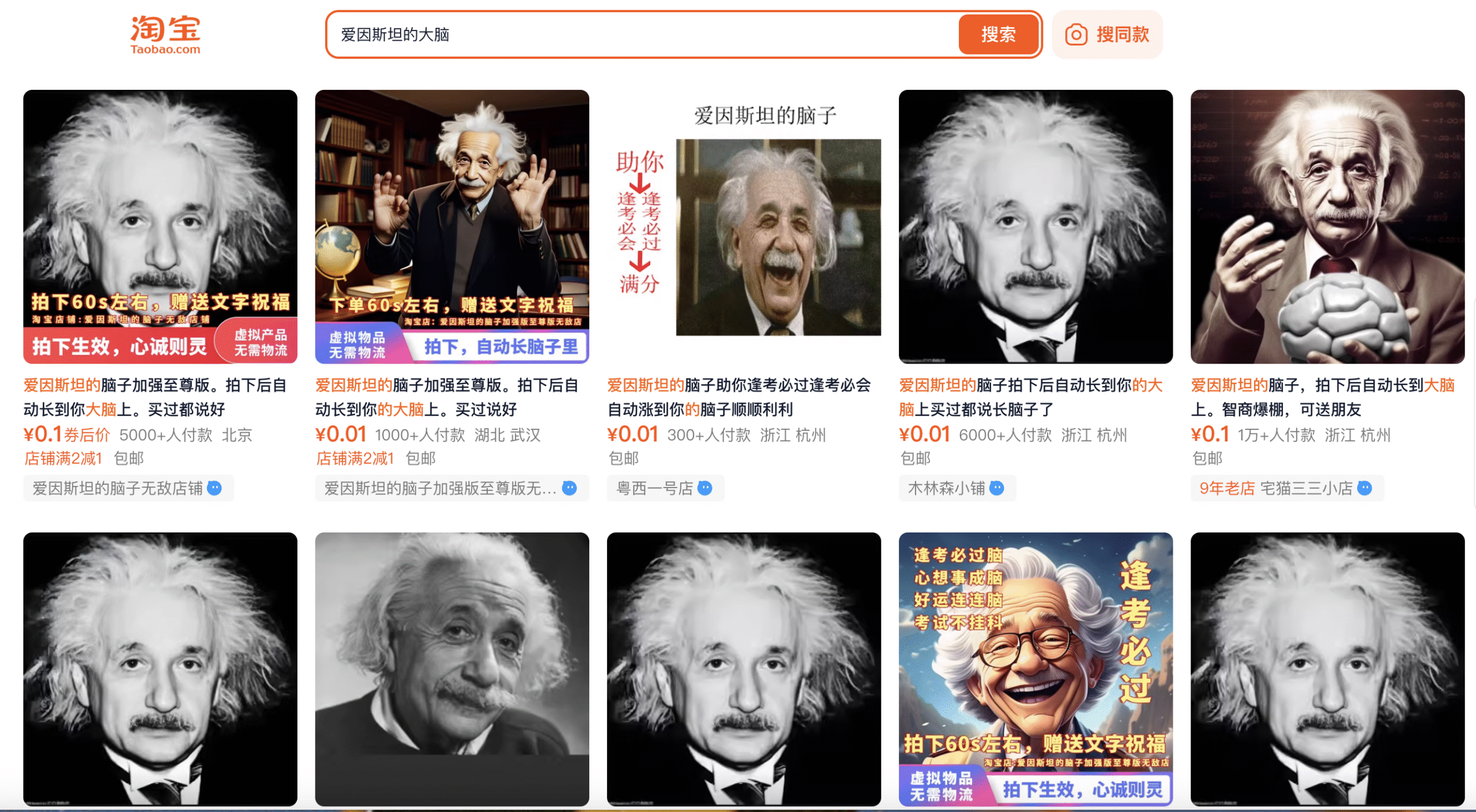 Einstein's brain Taobao.com Mans International