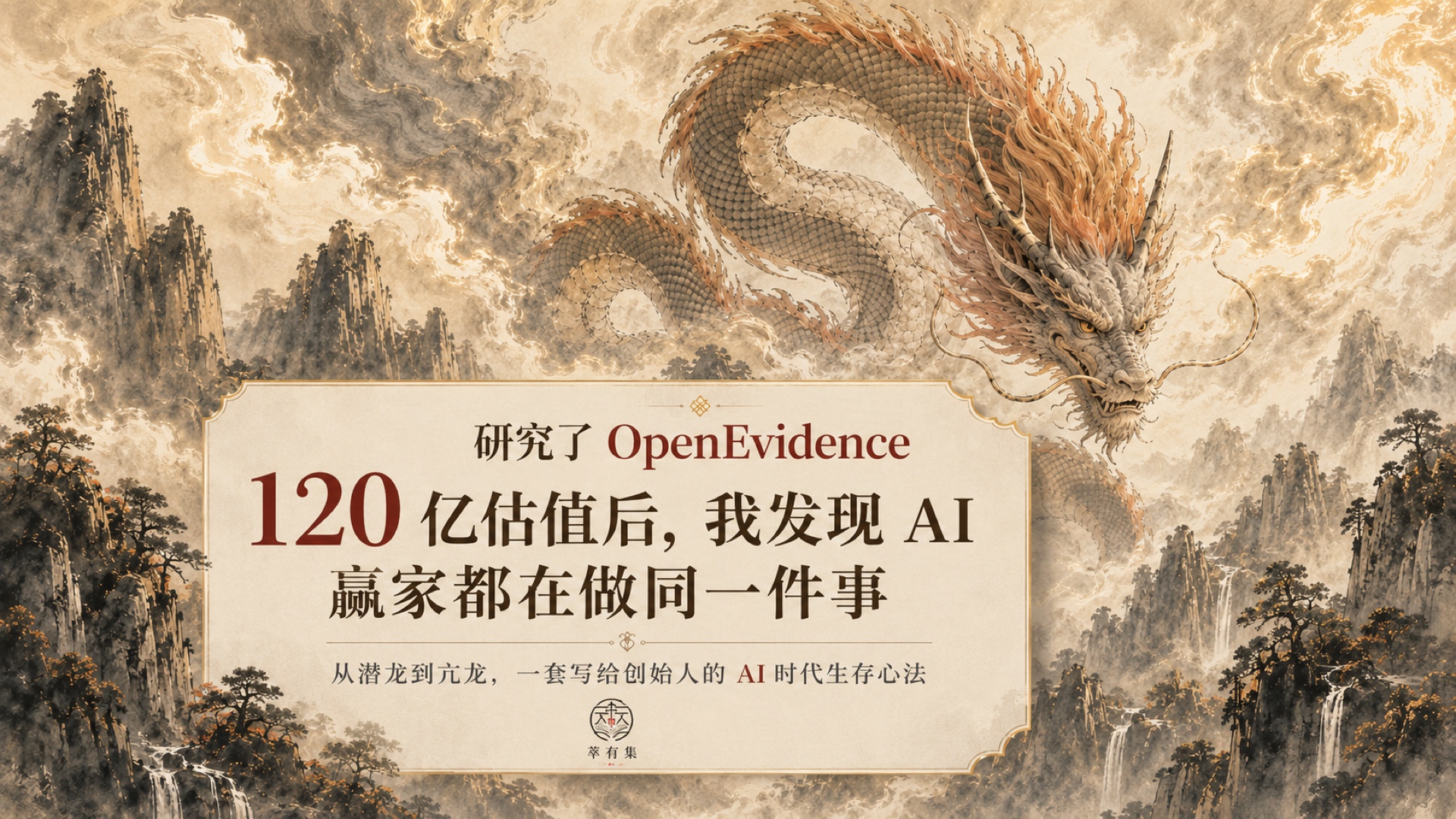 研究了 OpenEvidence 120 亿估值后，我发现 AI 赢家都在做同一件事 Mans International
